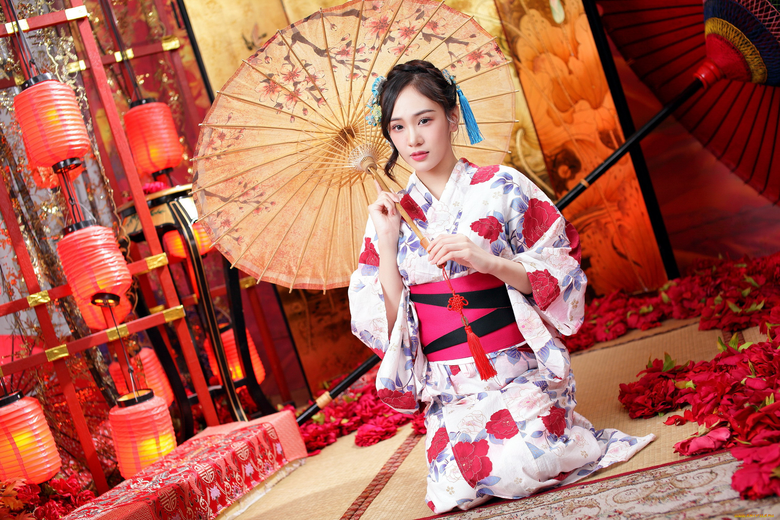 Япония девушки в кимоно